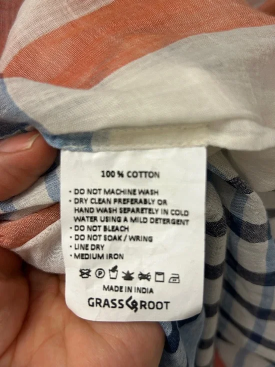 NWT Grass Root Striped Cotton Dress Coverup women’s size 8 - Picture 6 of 7